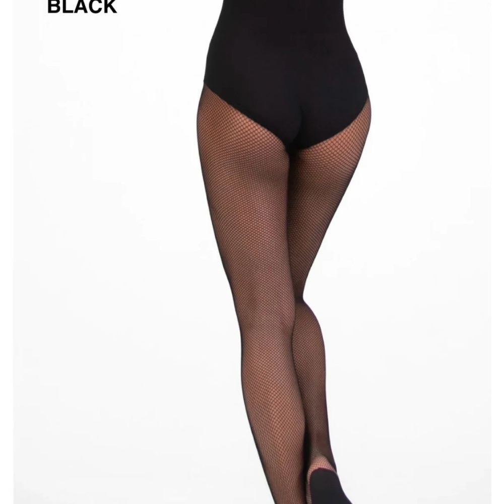 Body Wrappers Kids Black Fishnet Dance Tights